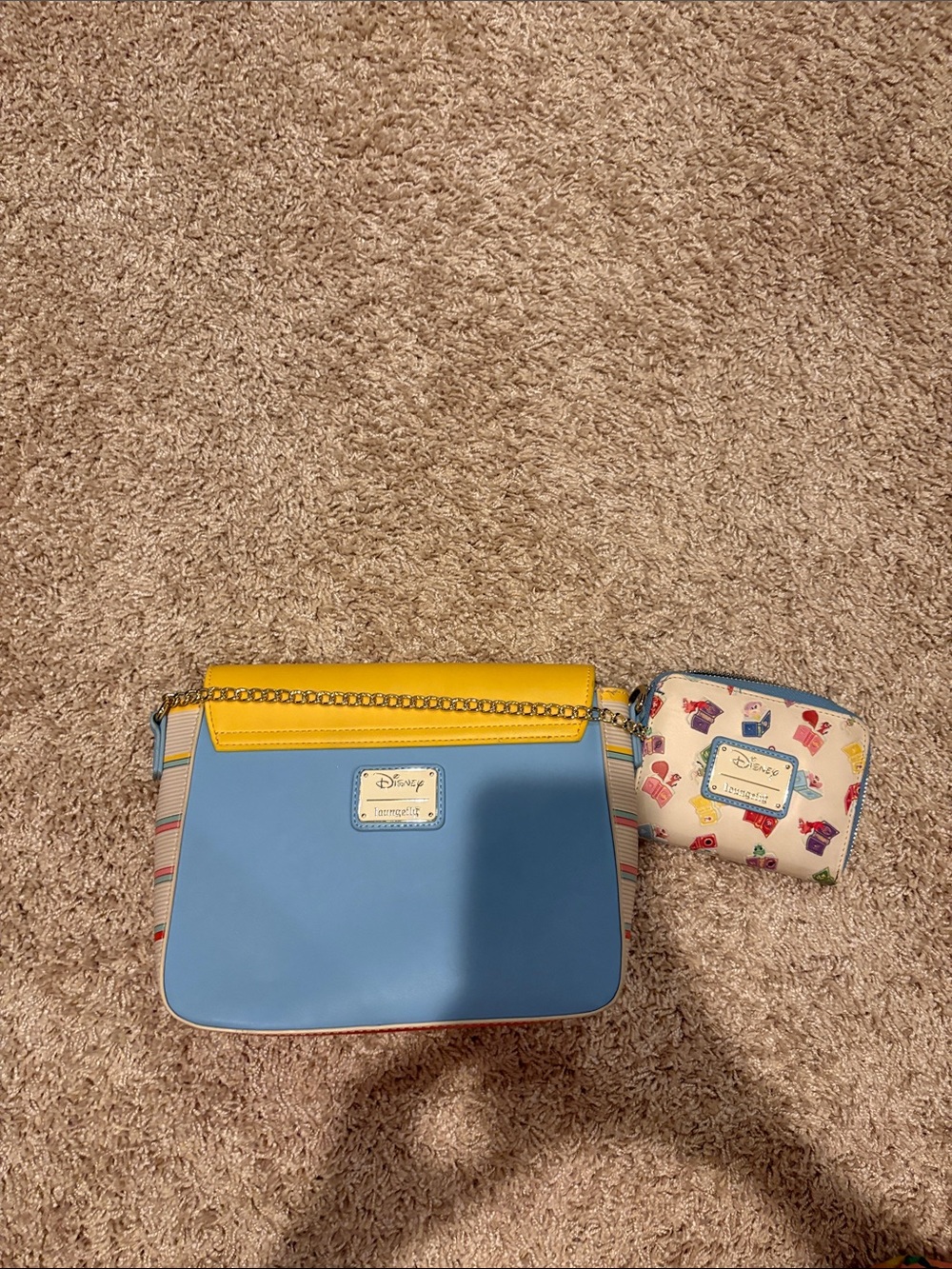 Multicolor Storybook Spine Crossbody Bag with Blue Strap - Picture 7 of 8